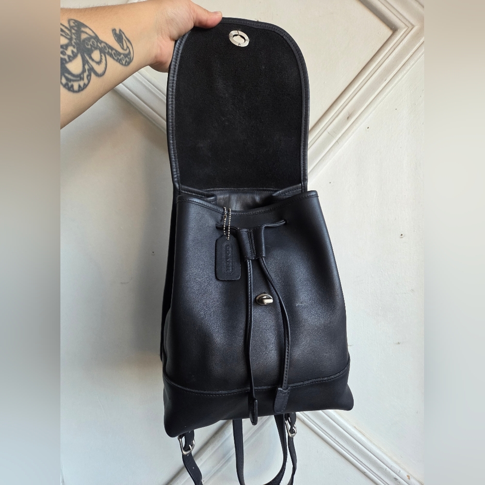 Vintage Coach Large Daypack With Nickle 🖤 9791 - Picture 10 of 15
